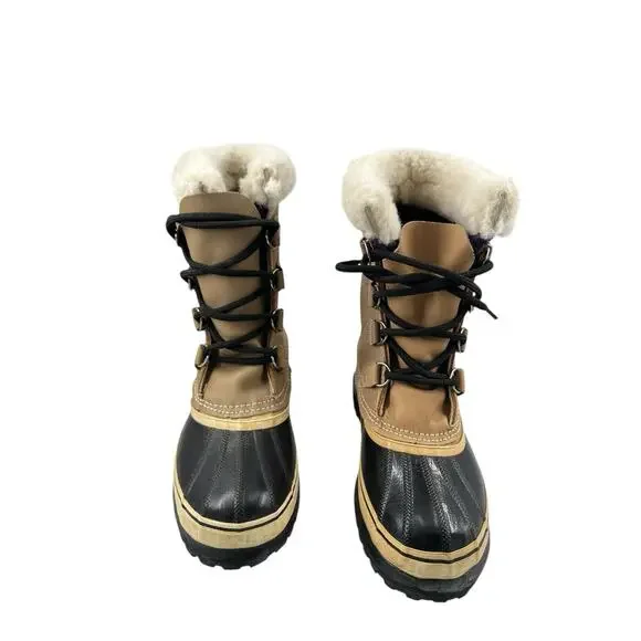 VTG Sorel Caribou Kaufman Canada Insulated Leather
Winter Boots Waterproof Sz 8 - Picture 8 of 13